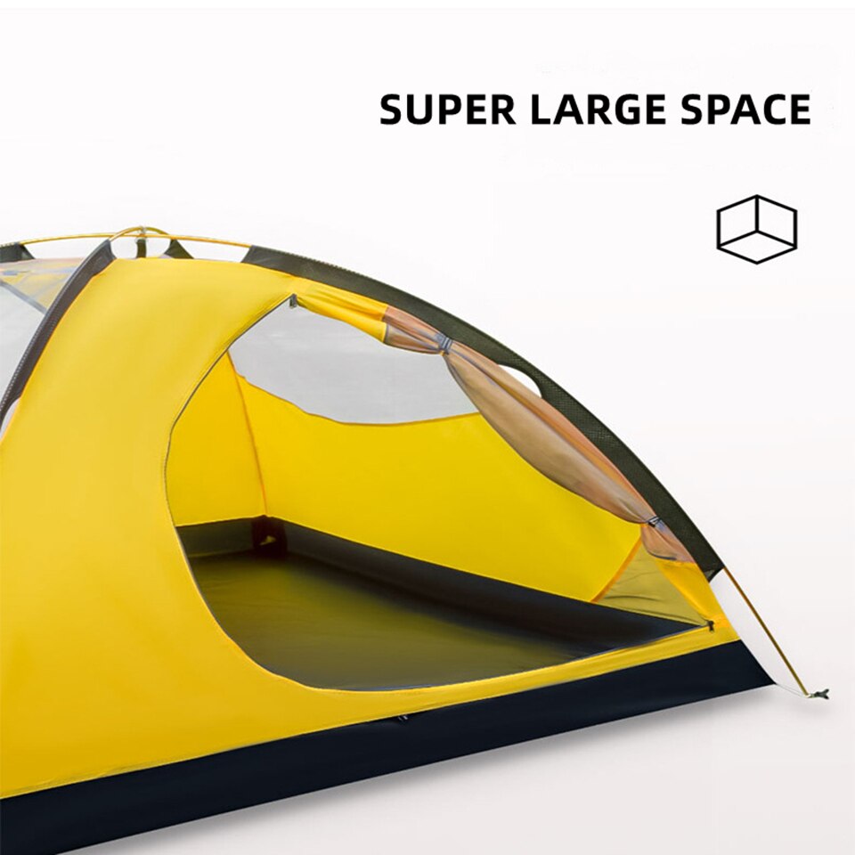 Cheap Goat Tents Ultralight 20D Nylon Camping Tent 2 Person Waterproof Outdoor Hiking Travel Tent 4 Season Backpacking Cycling Tent For Adults   
